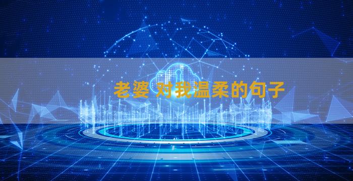 老婆 对我温柔的句子